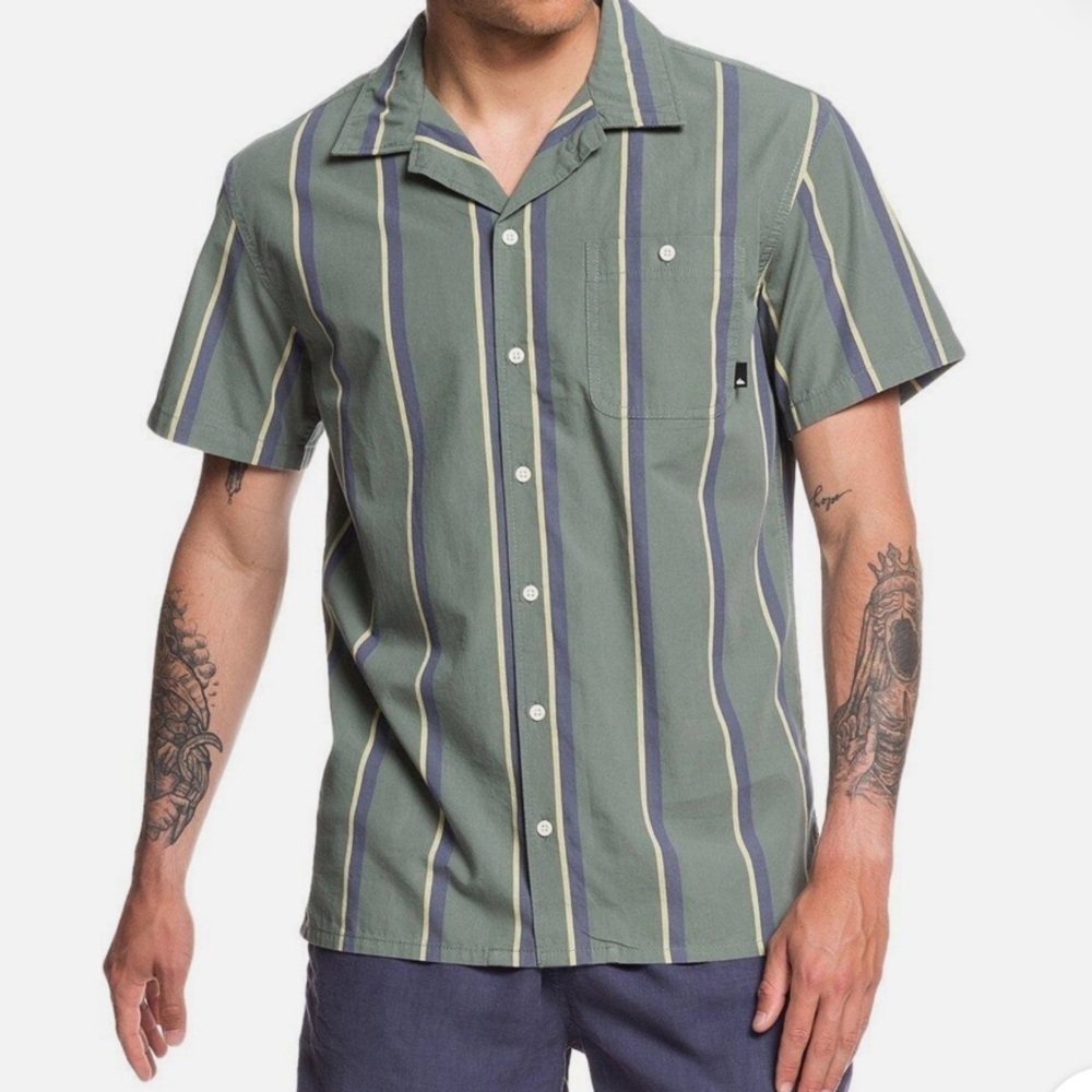 Quiksilver no worries mate short sleeve shirt m